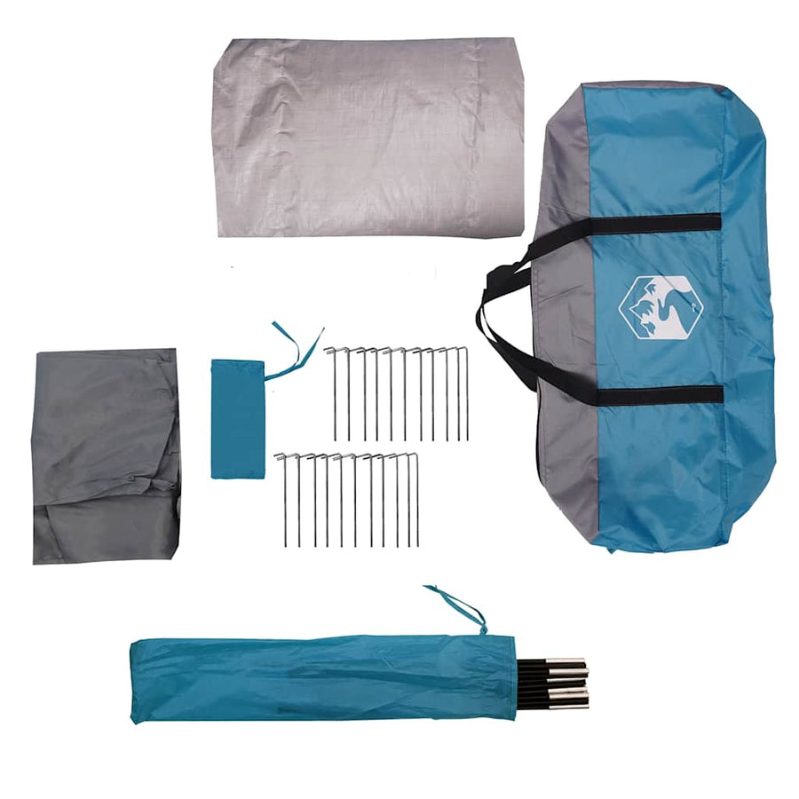 Tunneltent 6-persoons waterdicht blauw