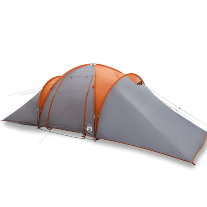 Koepeltent 6-persoons waterdicht grijs en oranje