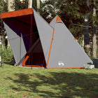 Tipitent 6-persoons 408x350x240 cm grijs oranje
