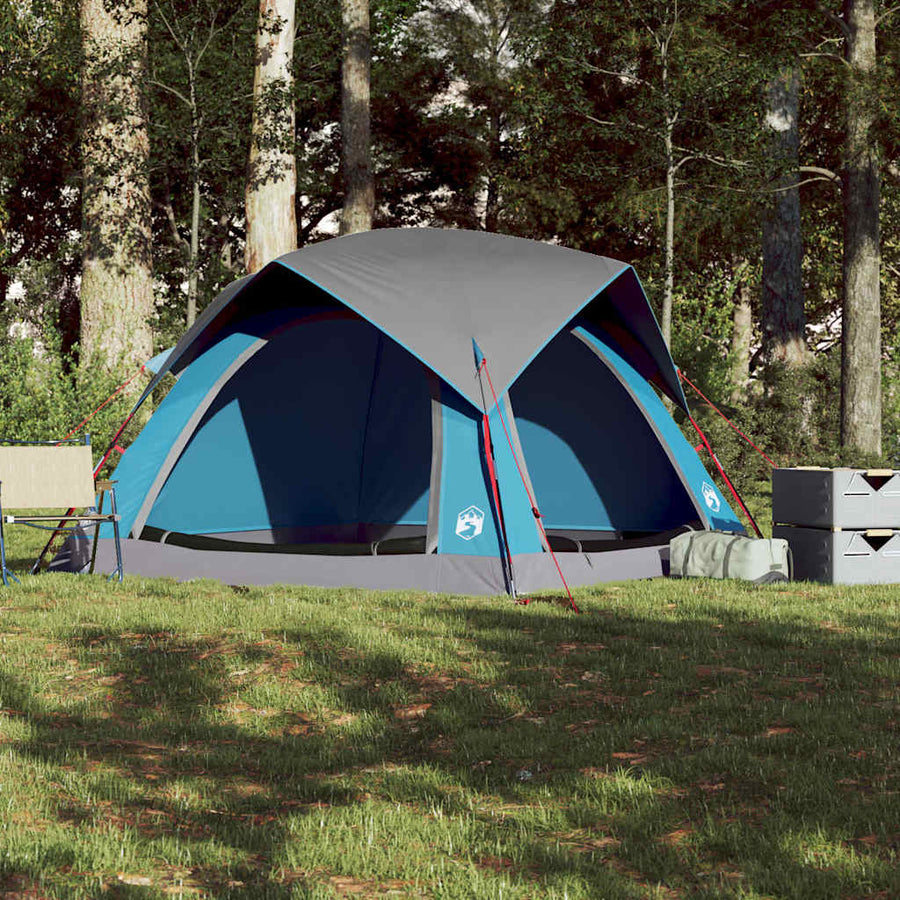 Tent 4-persoons waterdicht blauw