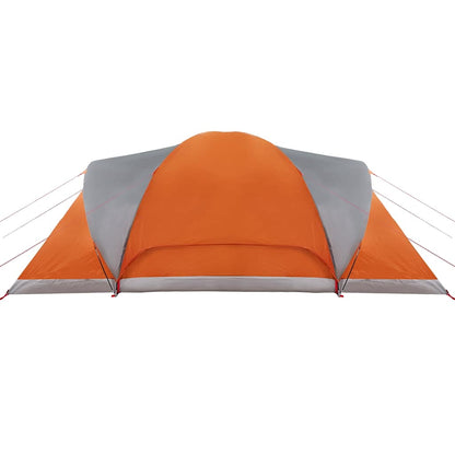 Koepeltent 6-persoons waterdicht grijs en oranje