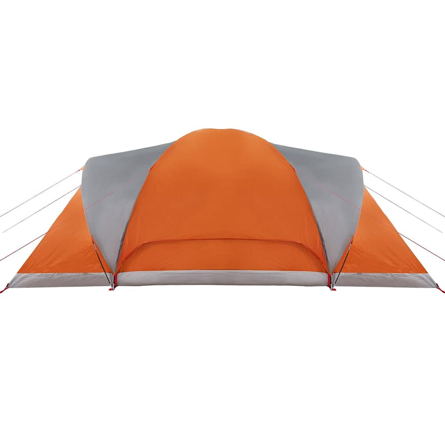 Koepeltent 6-persoons waterdicht grijs en oranje