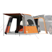 Autotent 4-persoons waterdicht 410x357x222 cm grijs oranje