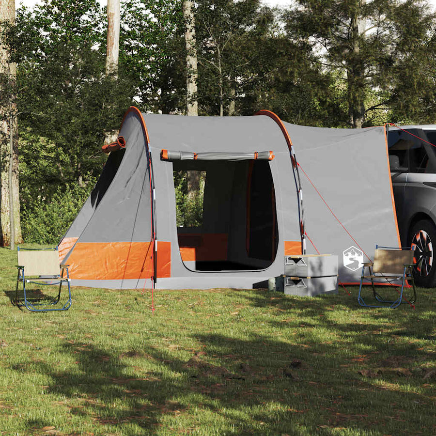 Autotent 2-persoons waterdicht grijs en oranje