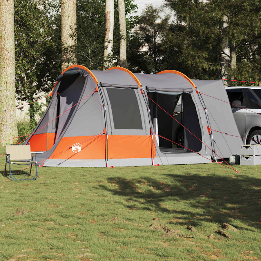 Autotent 2-persoons waterdicht grijs en oranje