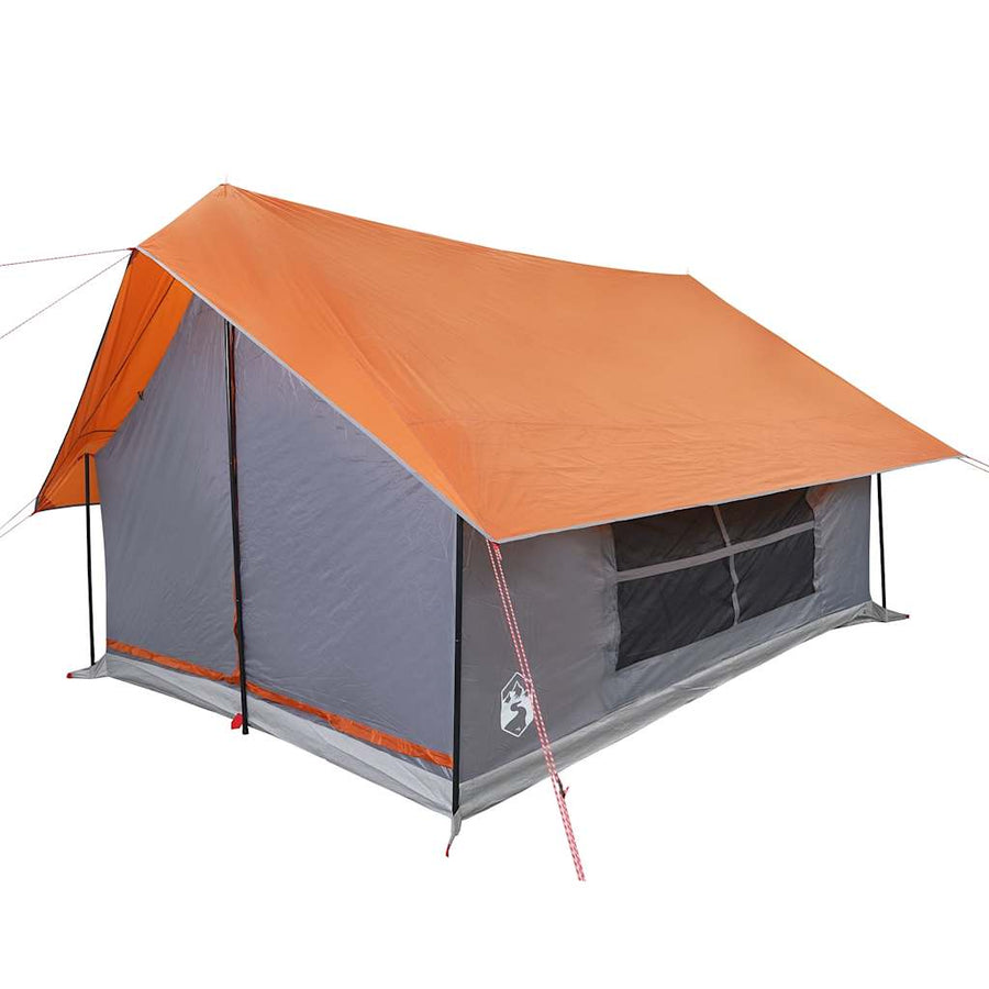 Tent 5-persoons waterdicht grijs en oranje