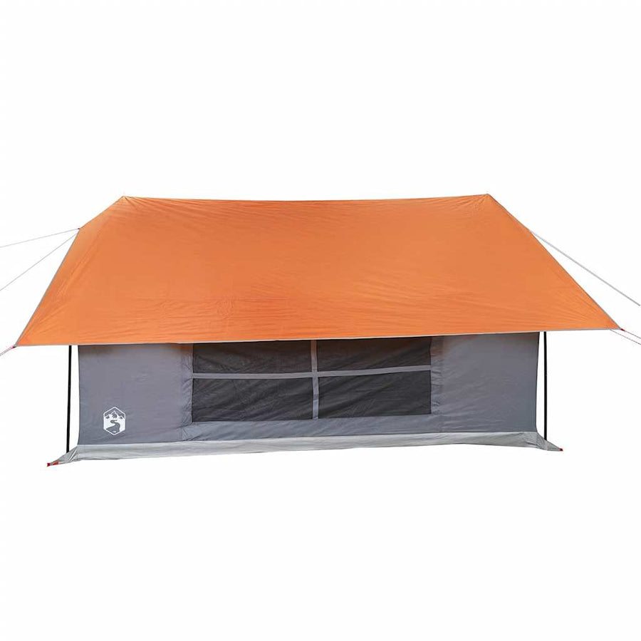 Tent 5-persoons waterdicht grijs en oranje