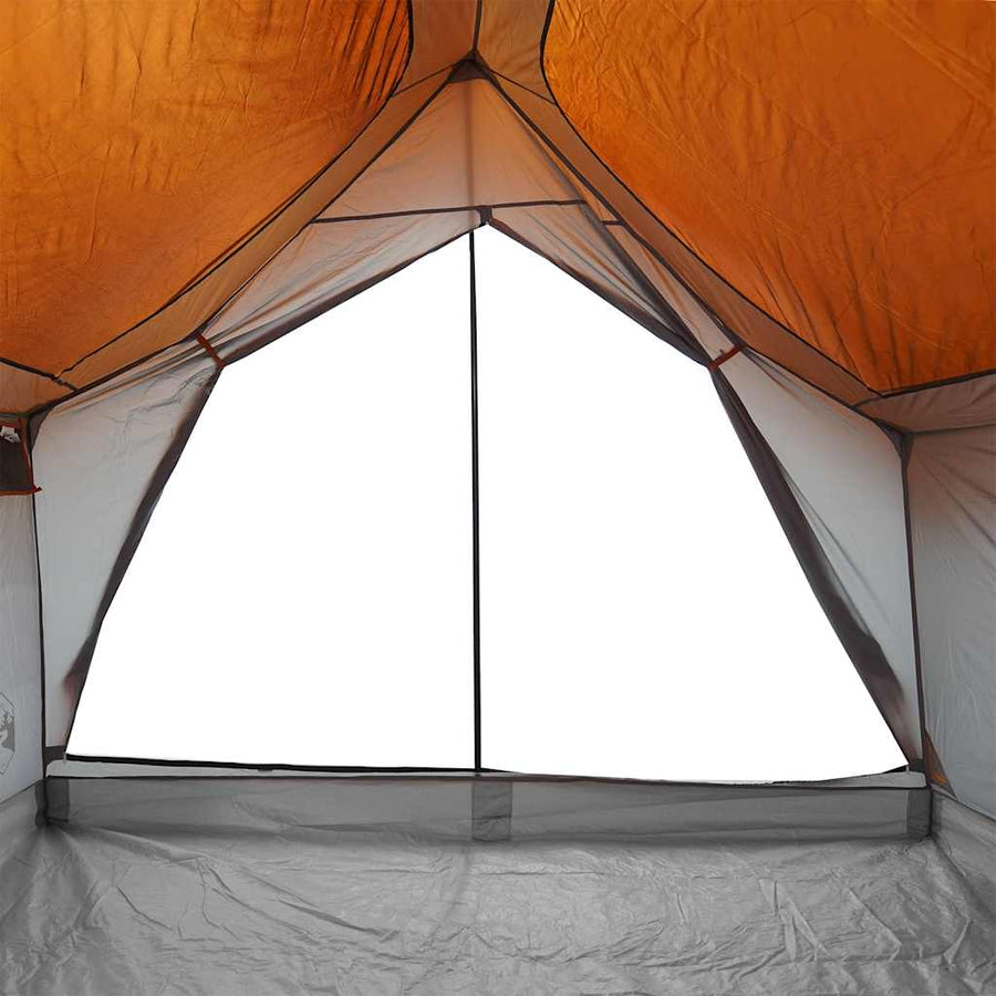 Tent 5-persoons waterdicht grijs en oranje