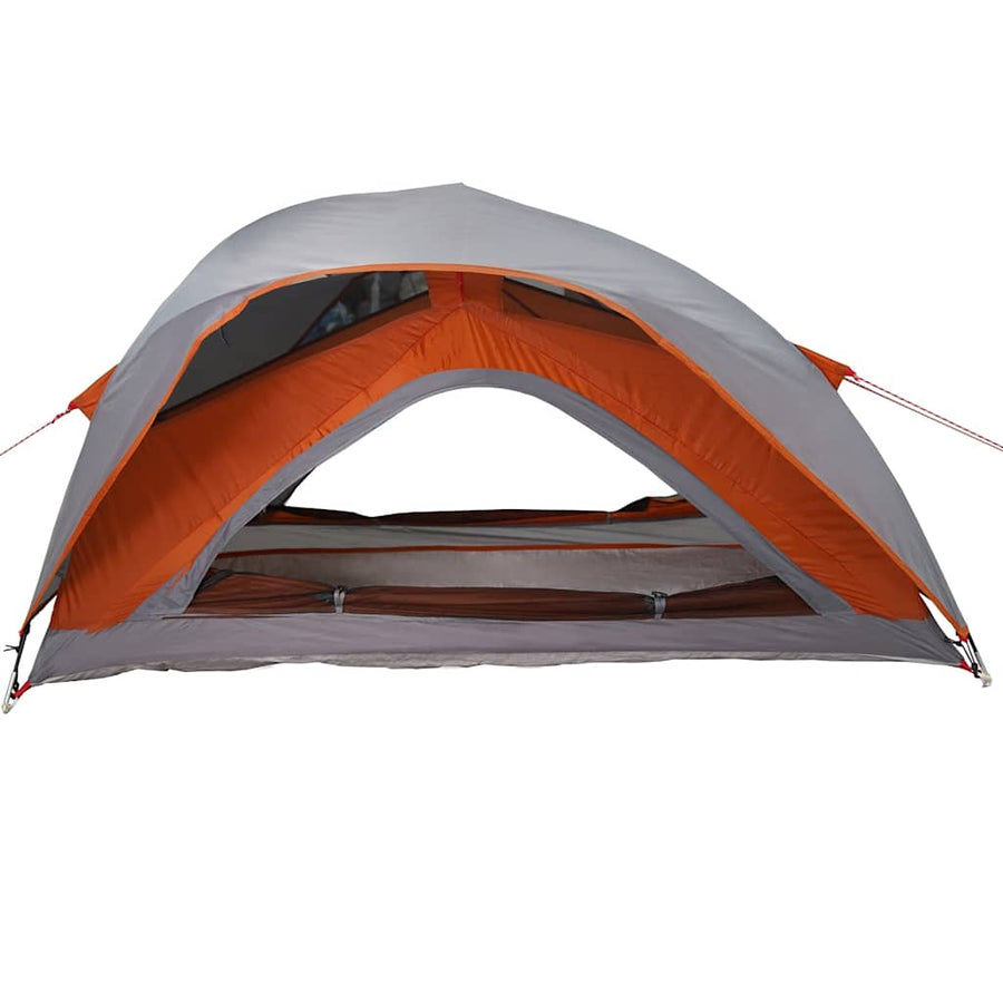 Tent 1-persoons waterdicht grijs en oranje