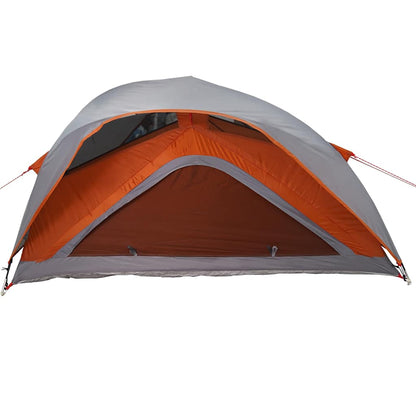 Tent 1-persoons waterdicht grijs en oranje