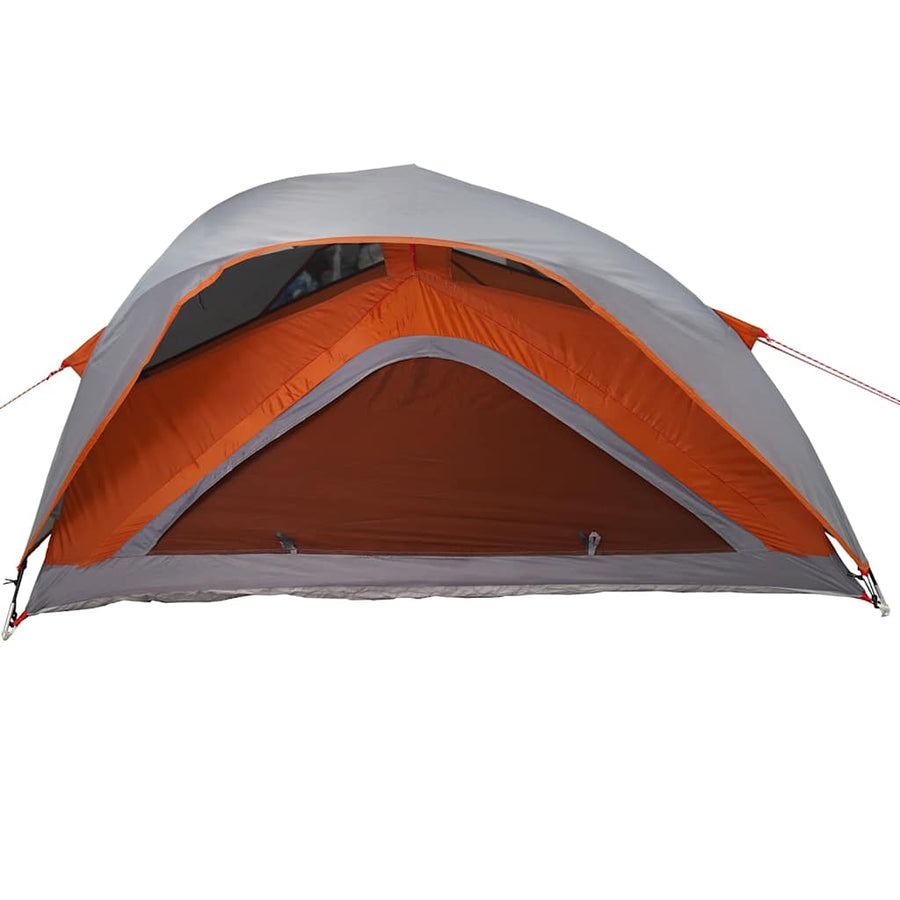 Tent 1-persoons waterdicht grijs en oranje