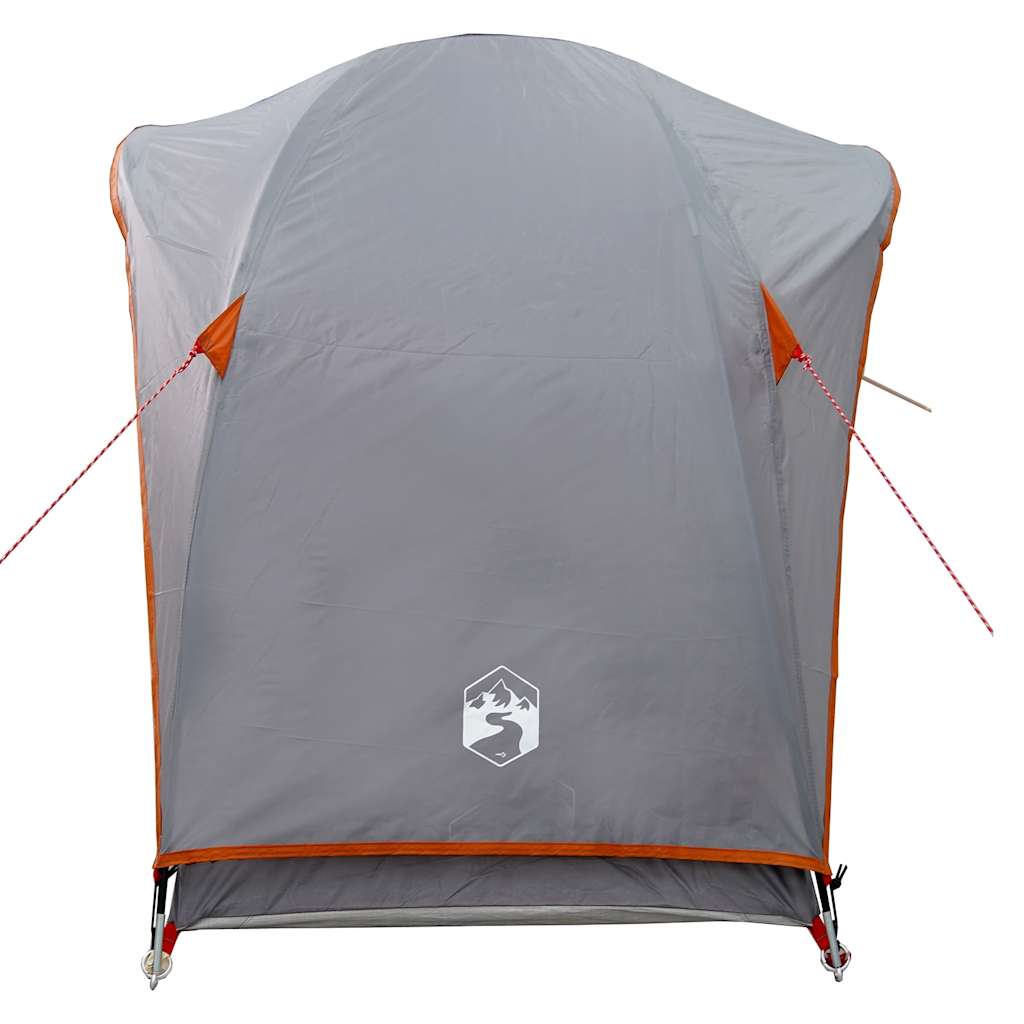 Tent 1-persoons waterdicht grijs en oranje