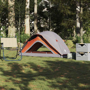 Tent 1-persoons waterdicht grijs oranje 213x84x100 cm