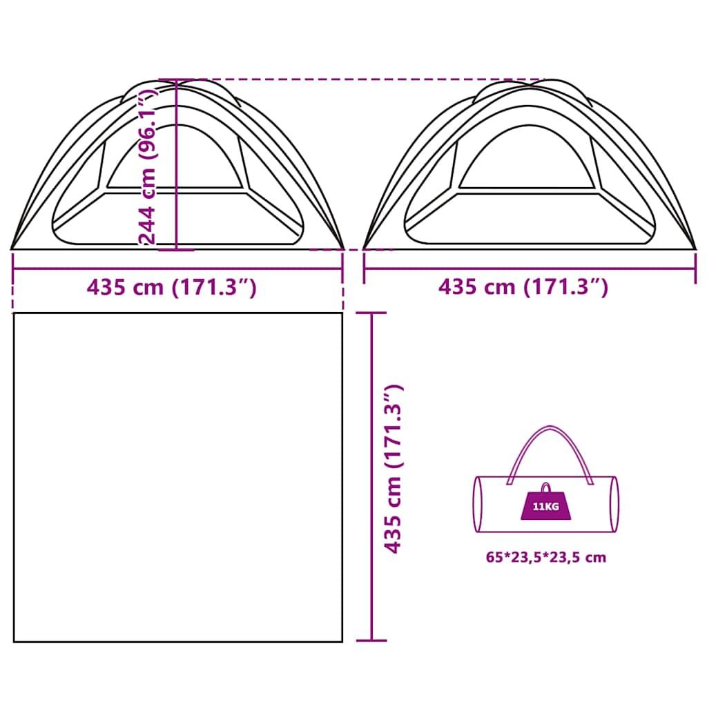 Partytent waterdicht azuurblauw