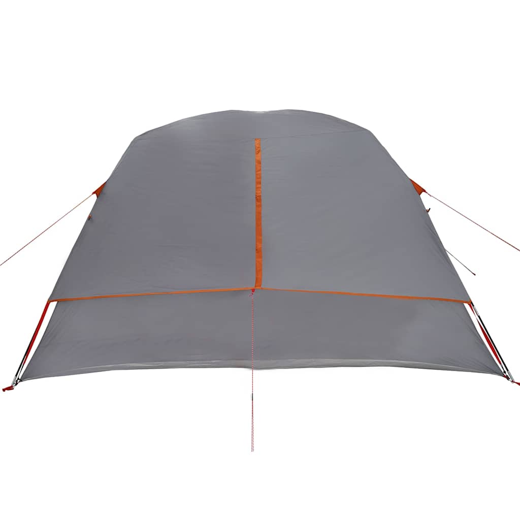 Tent 4-persoons waterdicht grijs en oranje