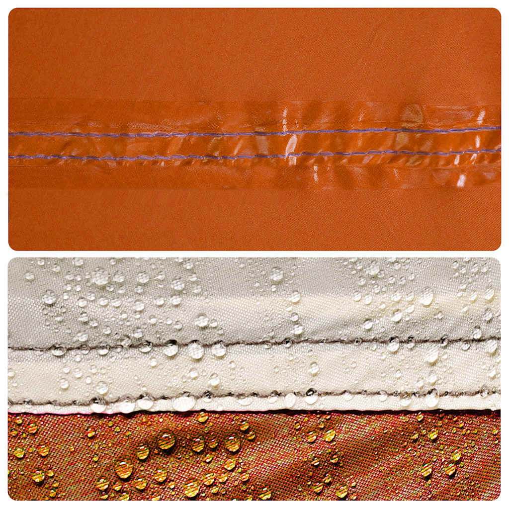 Familietent iglo 6-persoons waterdicht grijs en oranje
