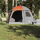 Familietent iglo 6 personen 388x350x230 cm grijs oranje