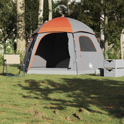 Familietent iglo 6 personen 388x350x230 cm grijs oranje