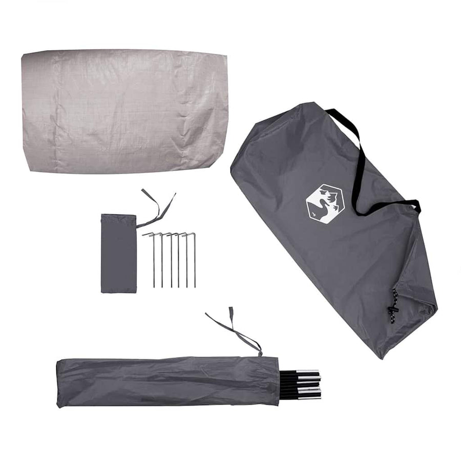 Strandtent 2-persoons waterdicht grijs