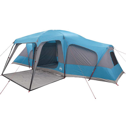 Familietent met verandakoepel 9-persoons waterdicht blauw