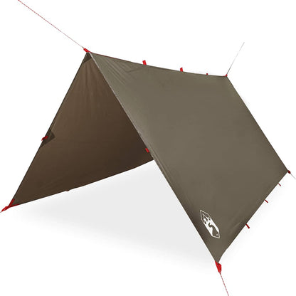 Kampeerluifel waterdicht 306x306 cm bruin