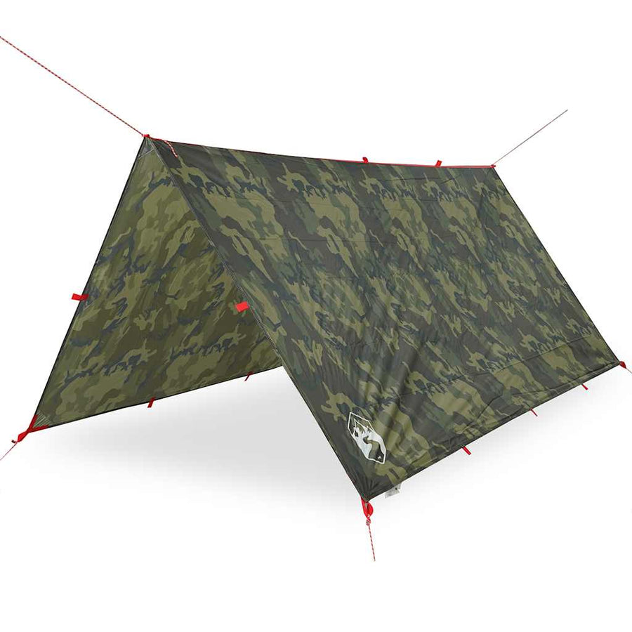 Kampeerluifel waterdicht 366x306 cm camouflage