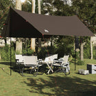 Camping awning waterproof 438x376x212 cm brown
