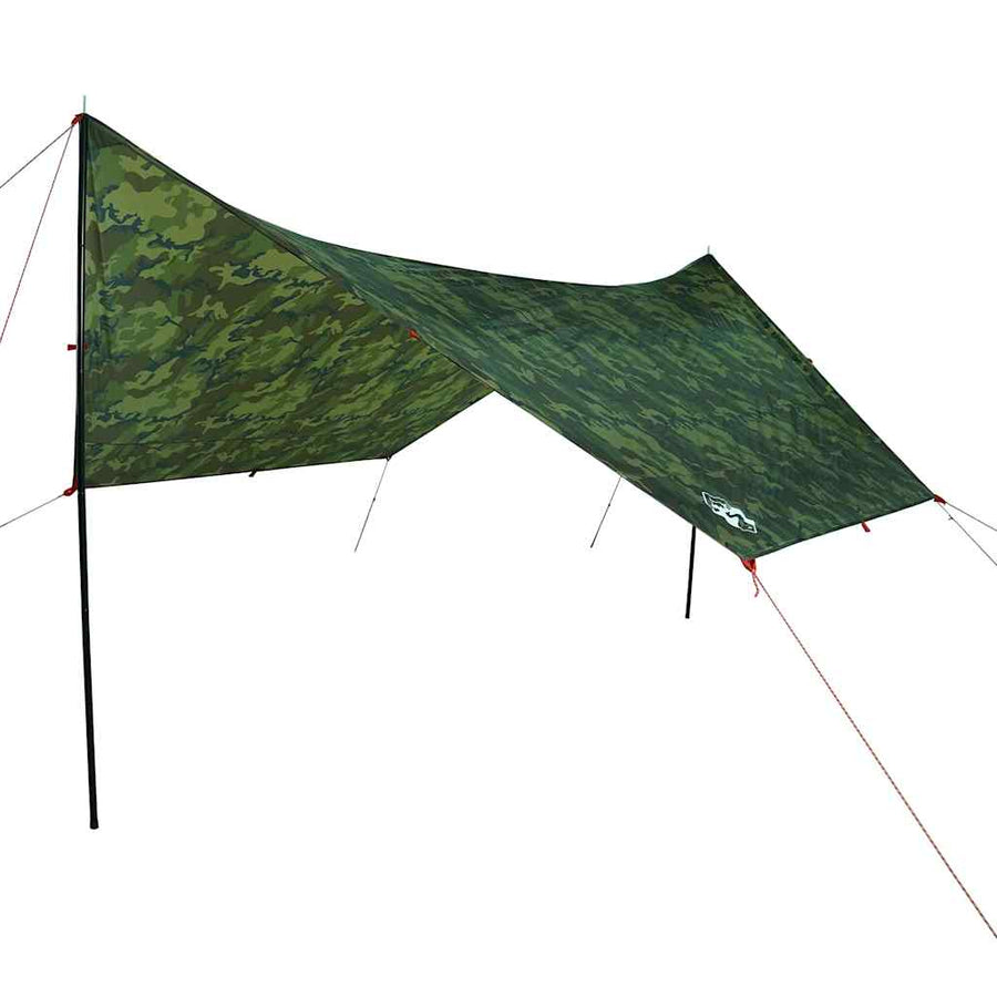 Kampeerluifel waterdicht 438x376x212 cm camouflage