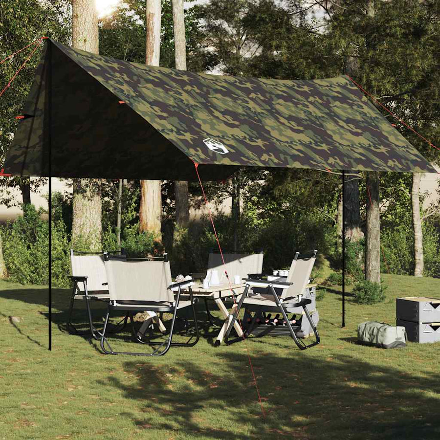 Kampeerluifel waterdicht 462x306x211 cm camouflage