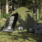 Koepeltent 2-persoons waterdicht olijfgroen 220x135x108 cm