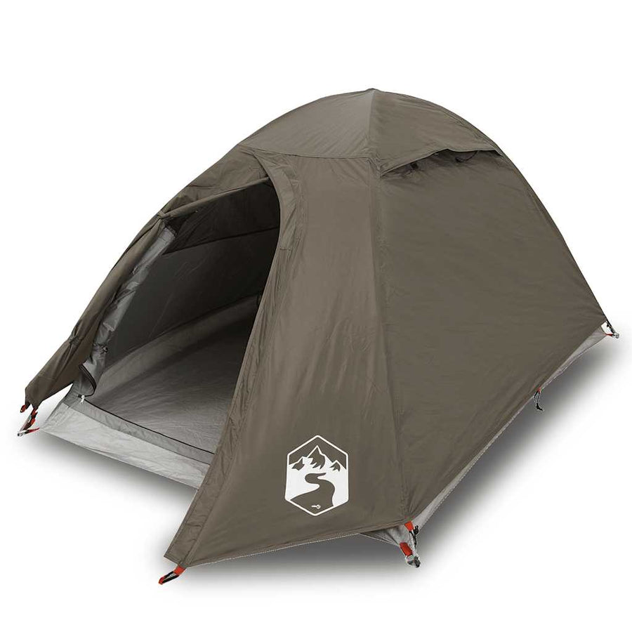 Koepeltent 2-persoons waterdicht bruin