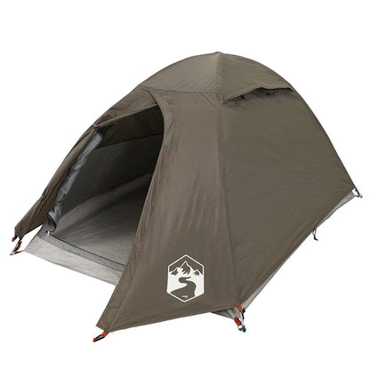 Koepeltent 2-persoons waterdicht bruin