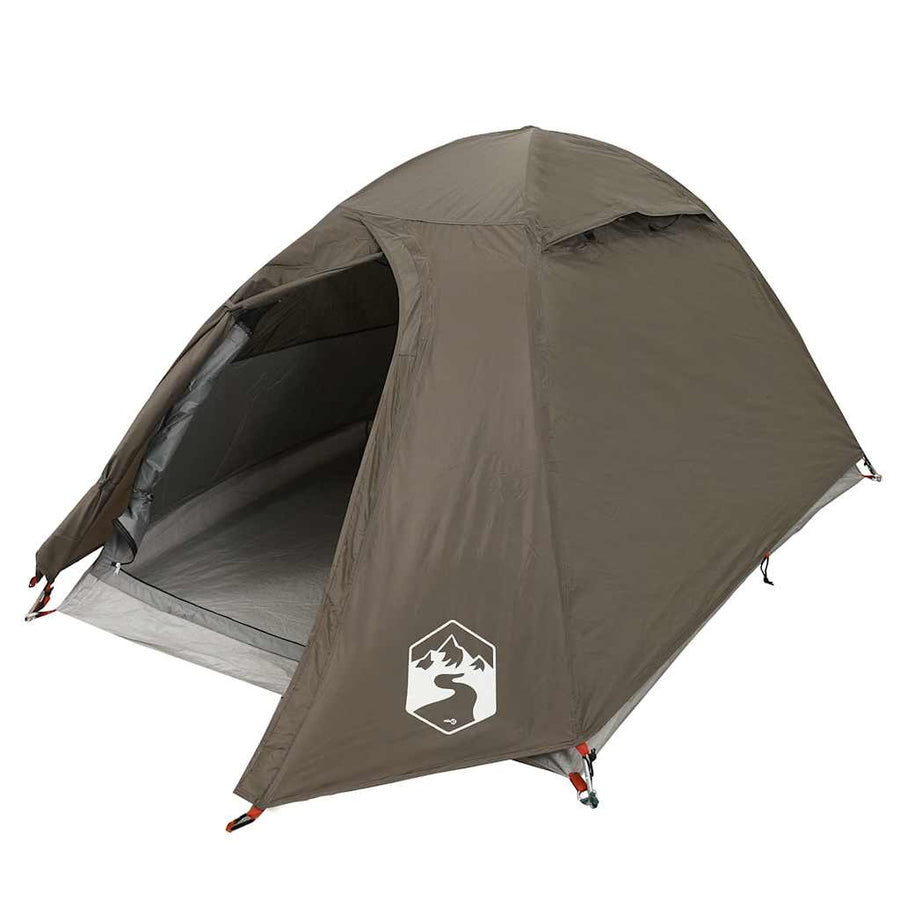 Koepeltent 2-persoons waterdicht bruin