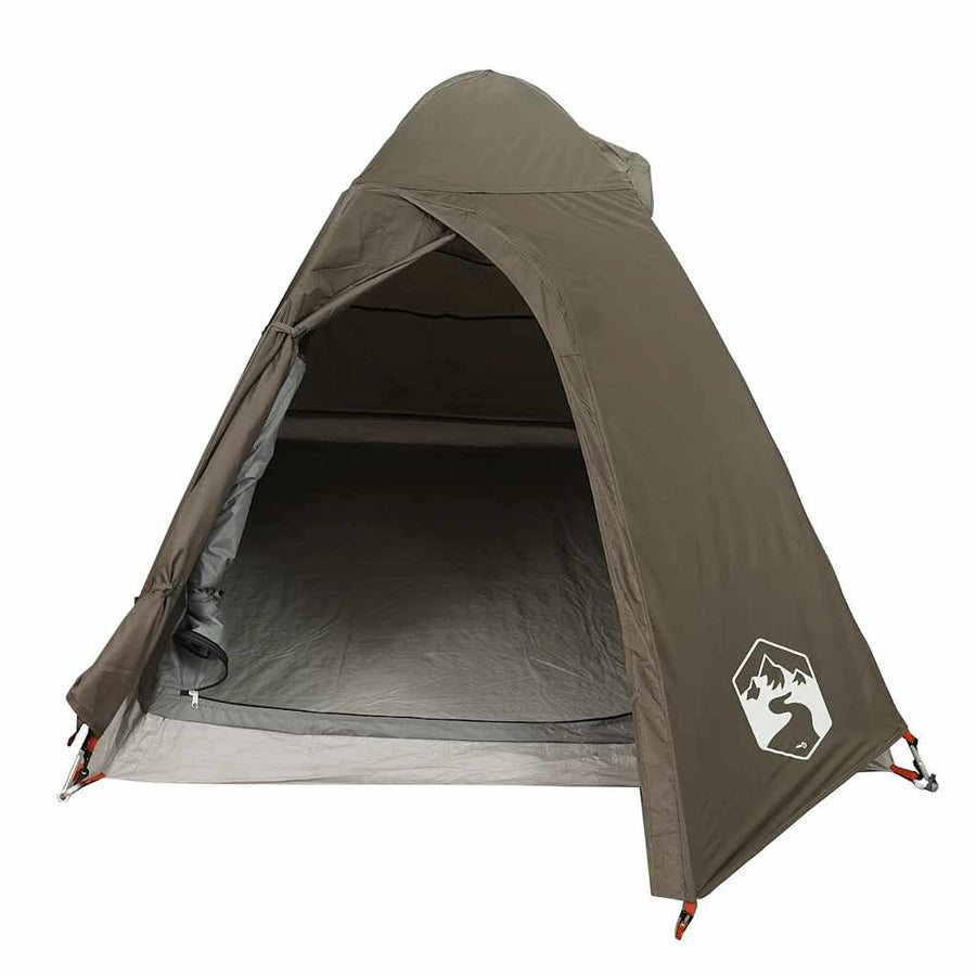 Koepeltent 2-persoons waterdicht bruin