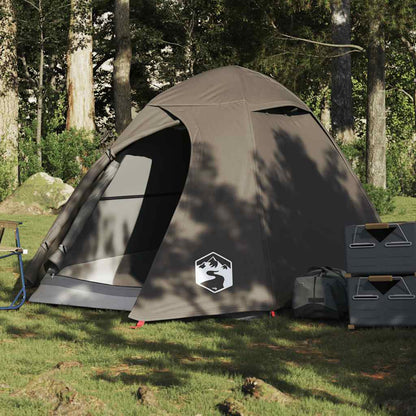 Koepeltent 2-persoons waterdicht bruin
