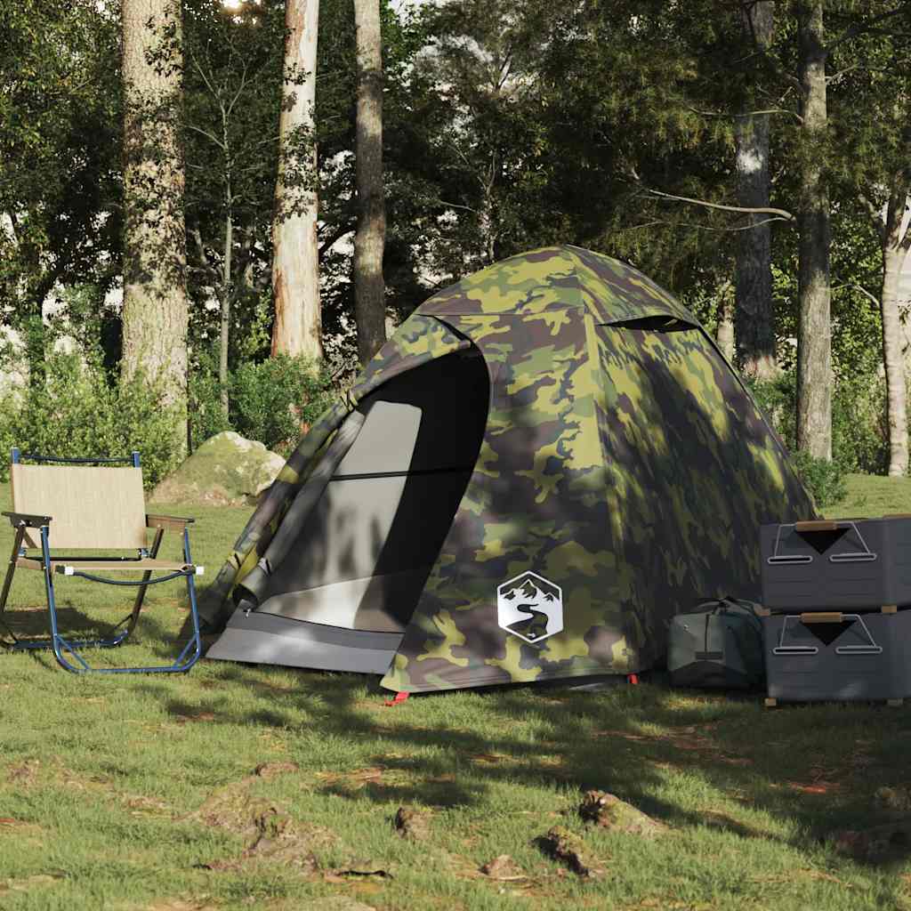 Koepeltent 2-persoons waterdicht camouflage