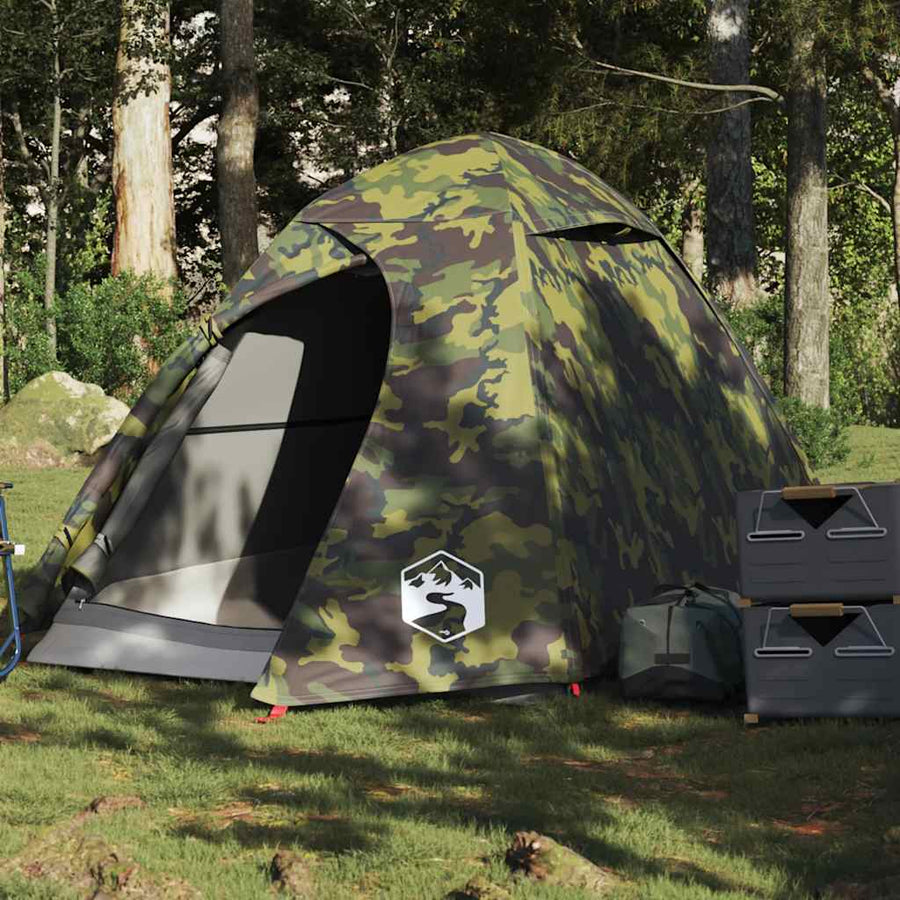 Koepeltent 2-persoons waterdicht camouflage