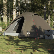 Koepeltent 3 personen waterdicht bruin 270x205x125 cm