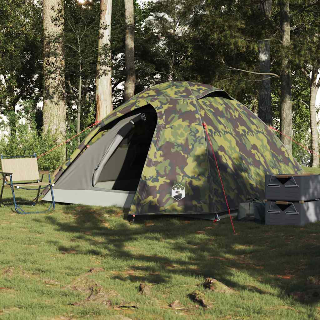 Koepeltent 3-persoons waterdicht camouflage
