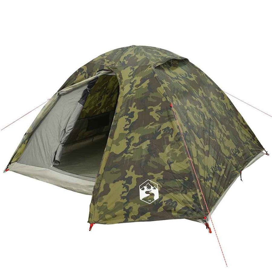 Koepeltent 4-persoons waterdicht camouflage