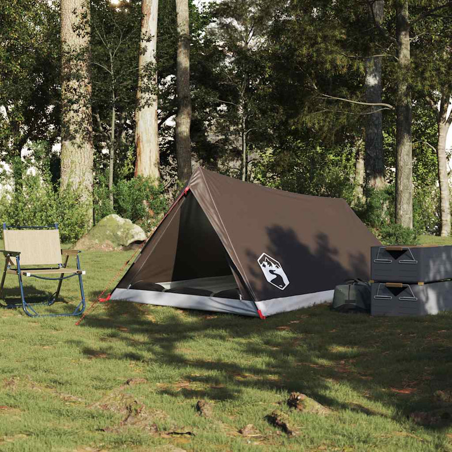 Tent 2-persoons waterdicht bruin