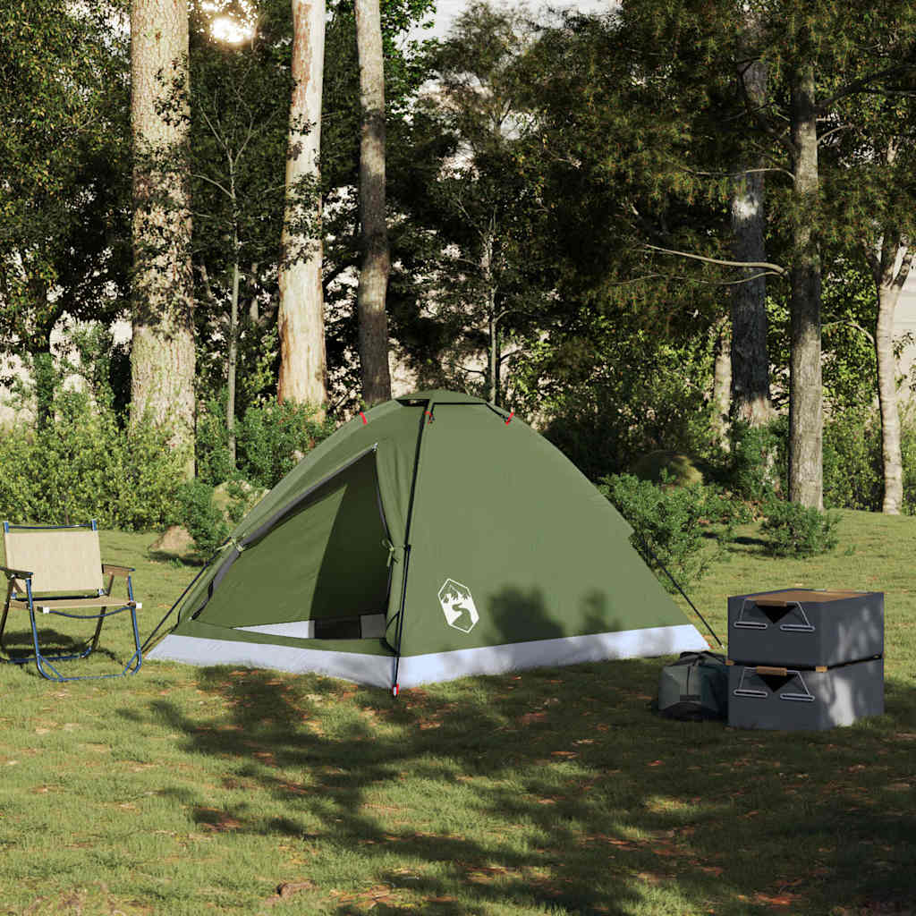 Koepeltent 2-persoons waterdicht olijfgroen