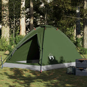 Koepeltent 4-persoons waterdicht olijfgroen 248x212x136 cm