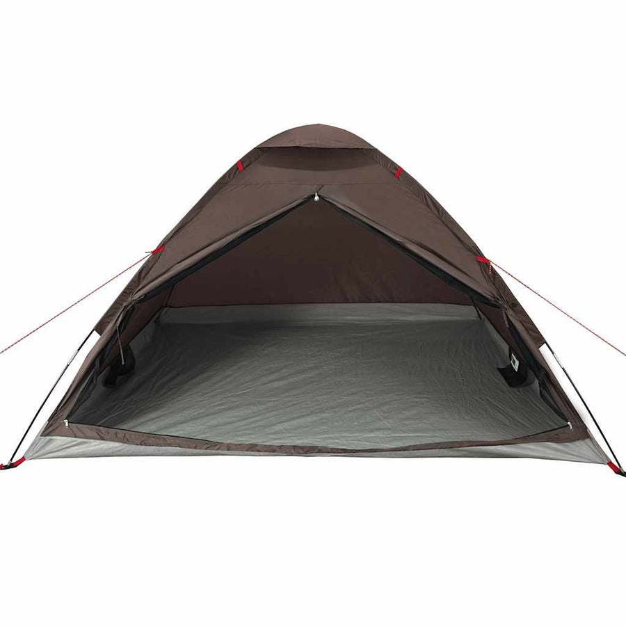 Koepeltent 4-persoons waterdicht bruin