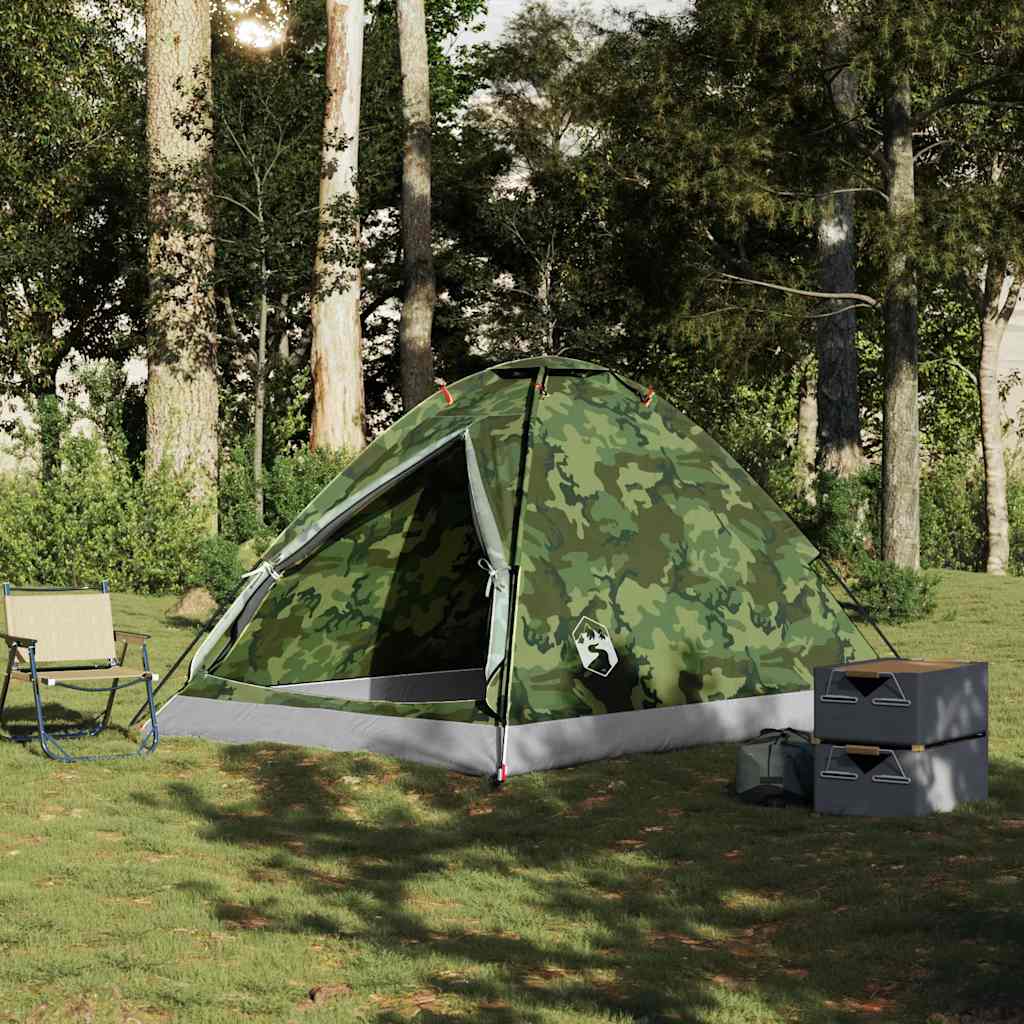 Koepeltent 4-persoons waterdicht camouflage