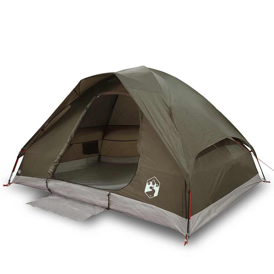 Koepeltent 2-persoons waterdicht bruin