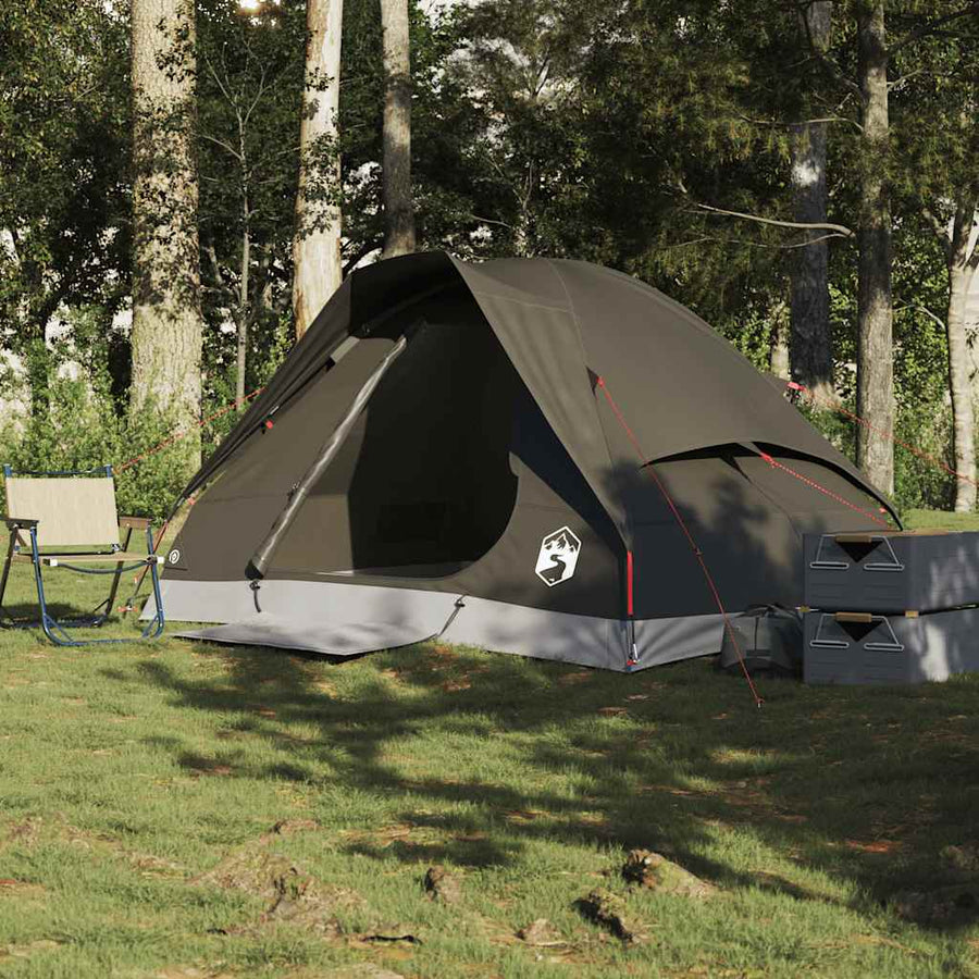 Koepeltent 2-persoons waterdicht bruin