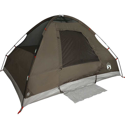 Koepeltent 2-persoons waterdicht bruin