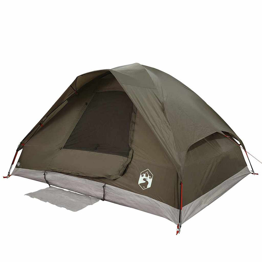 Koepeltent 2-persoons waterdicht bruin