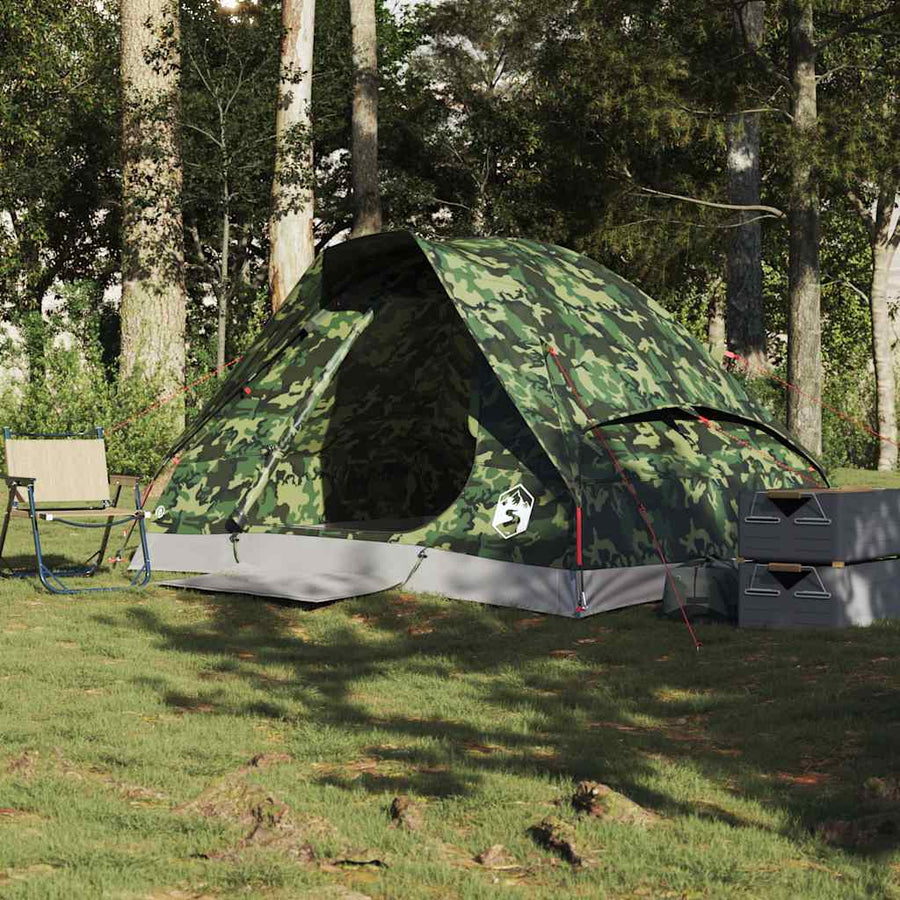 Koepeltent 2-persoons waterdicht camouflage